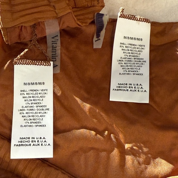 New! Vitamin A Demi Top Midori Bikini Bottom in Chai Brown 31453 - Picture 9 of 10